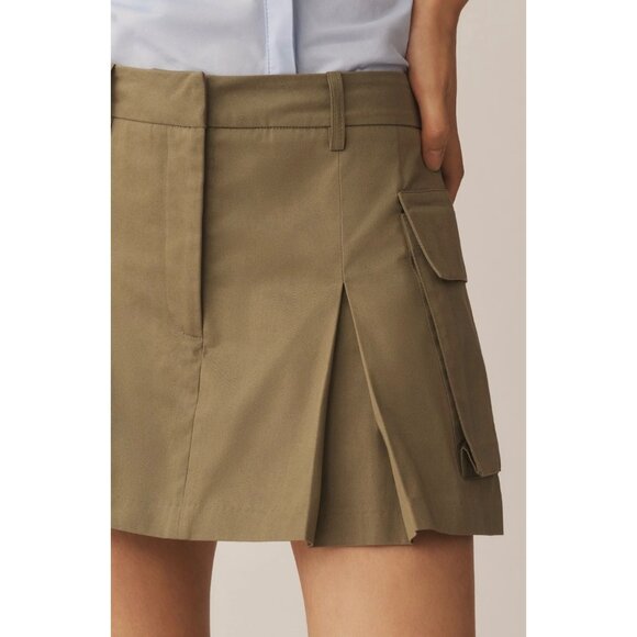 Pilcro Anthropologie Womens Pleated Cargo Skort Size 26 Green - Picture 4 of 4